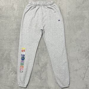 Champion Sweatpants Mens S* Gray AstroWorld Embroidered C Logo Fleece Pants
